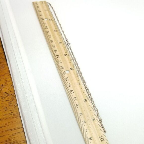 Vintage Sterling Silver Singapore Style Chain Necklace, Nice Length, Unisex - Picture 6 of 8